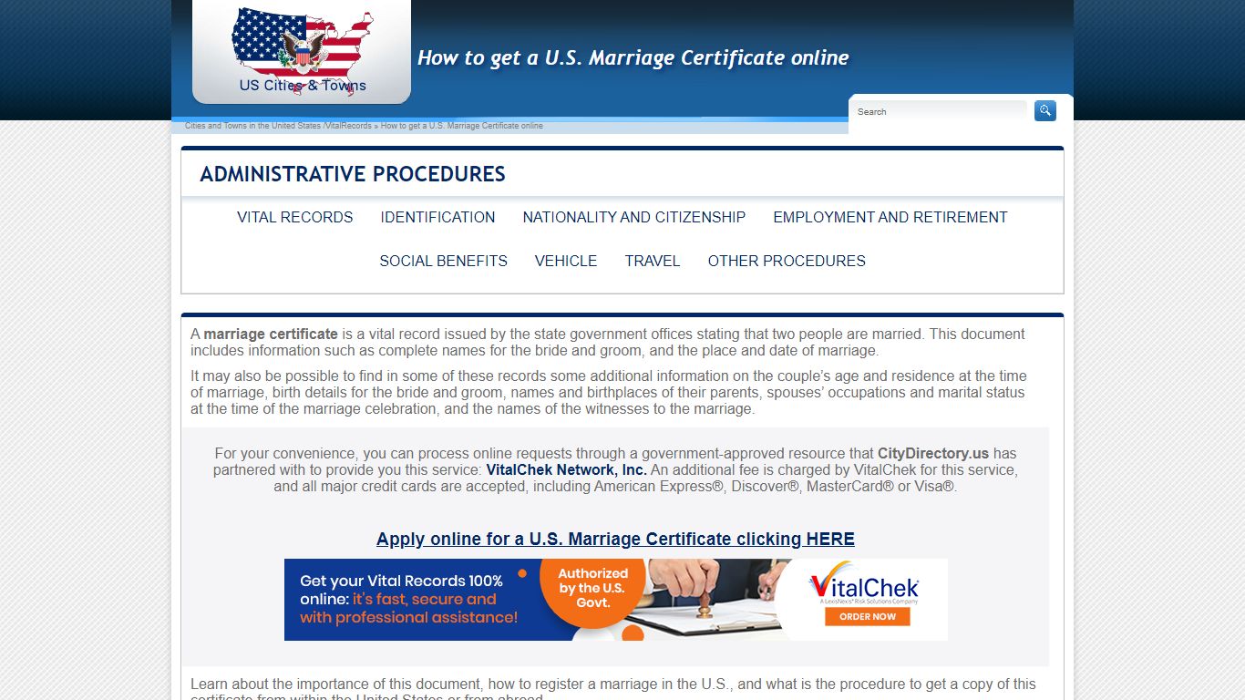 Marriage certificate: How to order online a copy - citydirectory.us